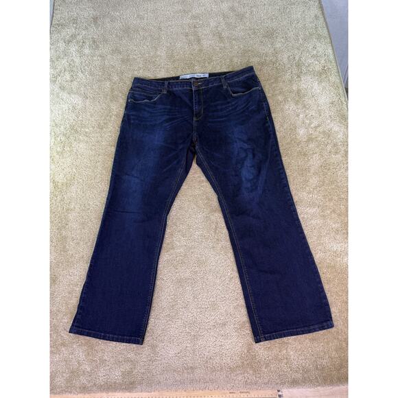 Barbell Apparel Mens 40x29 Straight Stretch Dark Wash Jeans Bootcut E138 - Picture 1 of 14